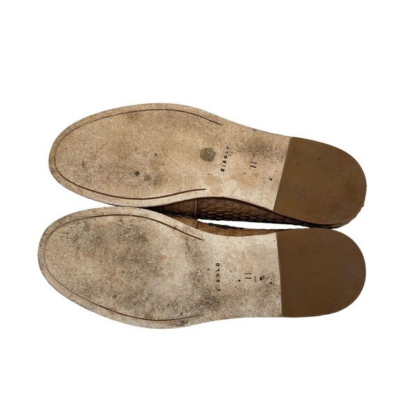 Nisolo Men’s Almond Toe Alejandro Woven Slip on Leather Shoes Brown Size 11 - Picture 10 of 12